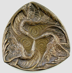 René Gardette, Heron Dish, signed