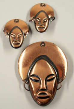 Black Goddess, Brooch & Earclips