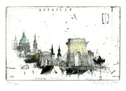 Budapest, Kettenbruecke, Chain Bridge, 2005