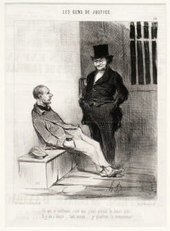 Ce qui m’chiffonne c’est que je suis accusé de douze vols!..., Le Charivari, 20.06.1846