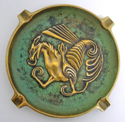 Max Le Verrier, Art Deco, Dragon Ashtray, sign.