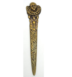 Harlequin Letter Opener Art Nouveau, bronze