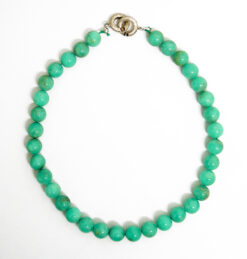Chrysoprase Necklace, Silver Clasp