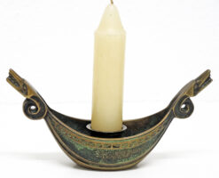 Viking Boat Candlestick Max LeVerrier, Art Deco