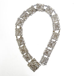 Lily Belt, Art Nouveau, silver-plated bronze, Gorgeous!