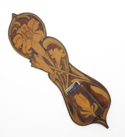 Art Nouveau Match Holder, Lilies
