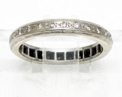 Eternity Ring, white gold 18 ct, 24 Rose Cut Diamonds