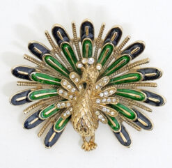 Peacock Brooch, circa 1970