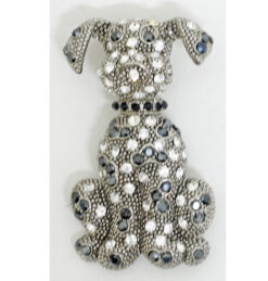 Pooch Brooch, Hard Metal, Rhinestones