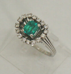 Emerald Ring with Diamonds