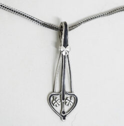 Shamrock/Trifolium Pendant, 19th century, silver with niello